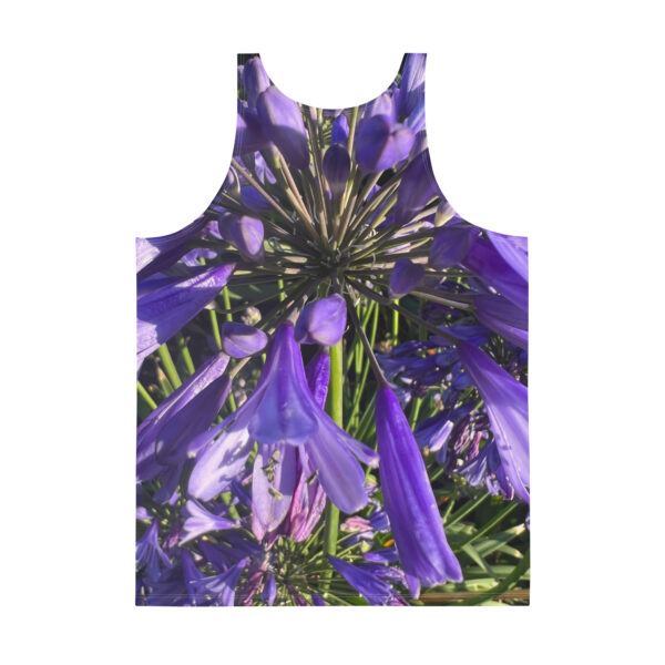 Beehave Goods - Mens Tank Top – Purple Floral - Image 3