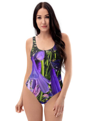 BeeHave Goods – Purple Floral One Piece Swimsuit