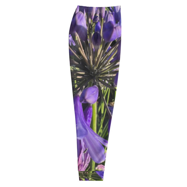 BeeHave Goods – Purple Floral Sweatpants – Unisex - Image 2