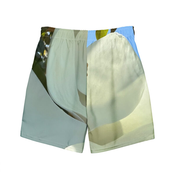 BeeHave Goods - Men's White Floral Swim Trunks - Image 2