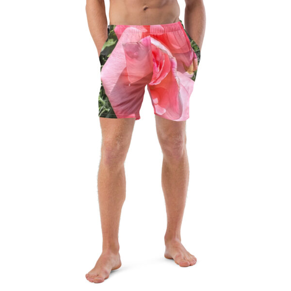 BeeHave Goods - Men's Rose Floral Swim Trunks