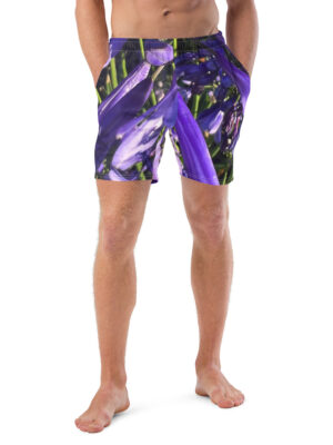 BeeHave Goods - Men's Purple Floral Swim Trunks