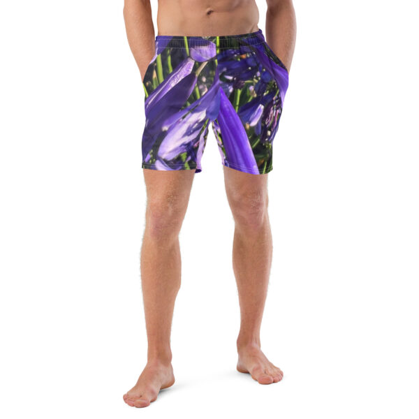 BeeHave Goods - Men's Purple Floral Swim Trunks