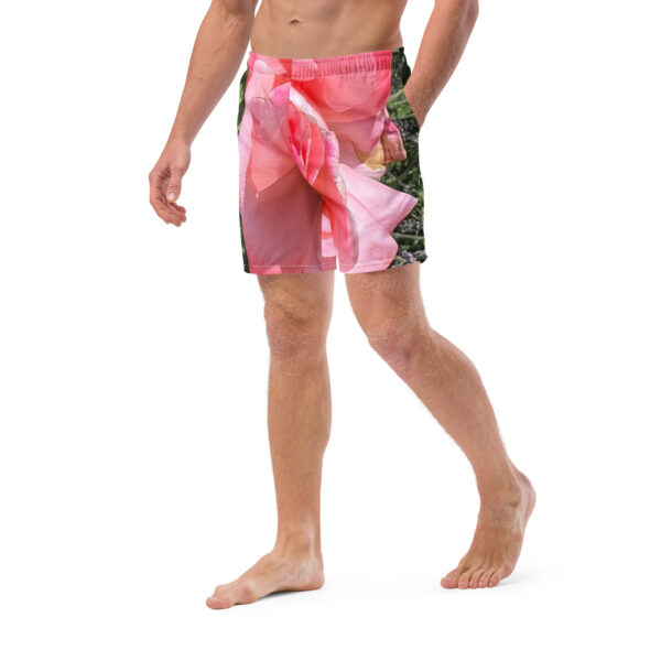 BeeHave Goods - Men's Rose Floral Swim Trunks - Image 4