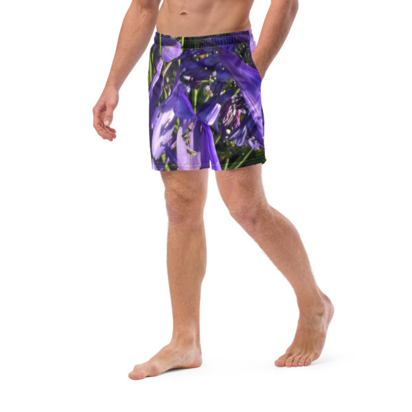 BeeHave Goods - Men's Purple Floral Swim Trunks - Image 4