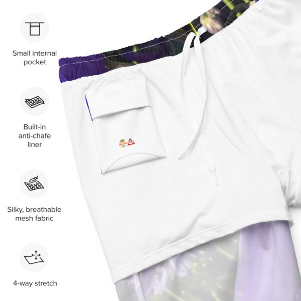 BeeHave Goods - Men's Purple Floral Swim Trunks - Image 3