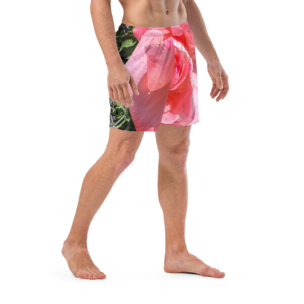 BeeHave Goods - Men's Rose Floral Swim Trunks - Image 5