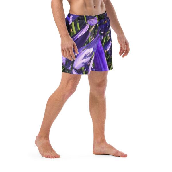 BeeHave Goods - Men's Purple Floral Swim Trunks - Image 5
