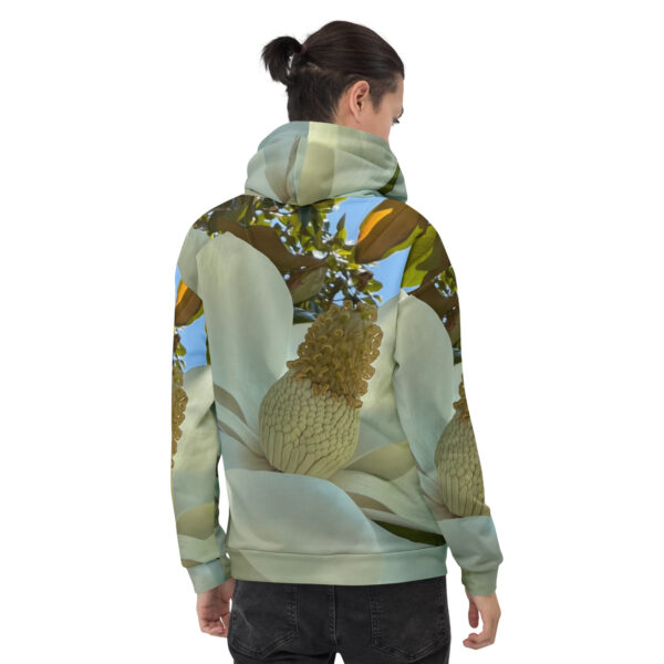 BeeHave Goods - White Floral Hooded Sweatshirt - Unisex - Image 5