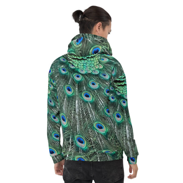 BeeHave Goods – Peacock Hooded Sweatshirt – Unisex - Image 5