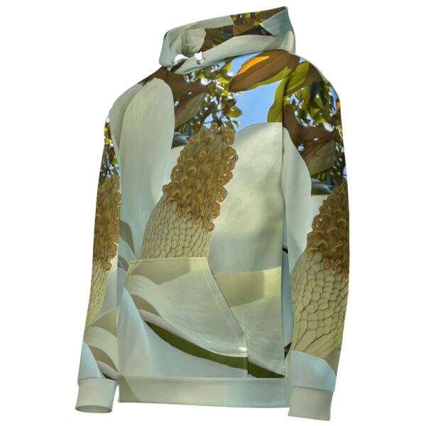 BeeHave Goods - White Floral Hooded Sweatshirt - Unisex - Image 6