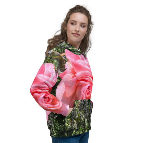 BeeHave Goods - Rose Floral Hooded Sweatshirt - Unisex - Image 3