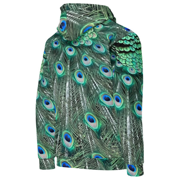 BeeHave Goods – Peacock Hooded Sweatshirt – Unisex - Image 8