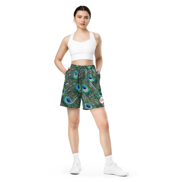 BeeHave Goods – Peacock Sport Shorts – Unisex - Image 3