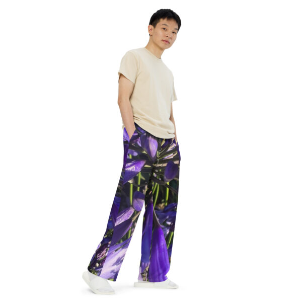 BeeHave Goods – Purple Floral Pajama Pants – Unisex - Image 3