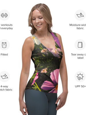 BeeHave Goods – Women's Wild Floral Fitted Tank Top