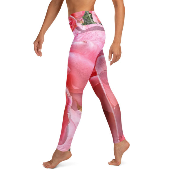 BeeHave Goods – Yoga Leggings – Rose Floral - Image 2