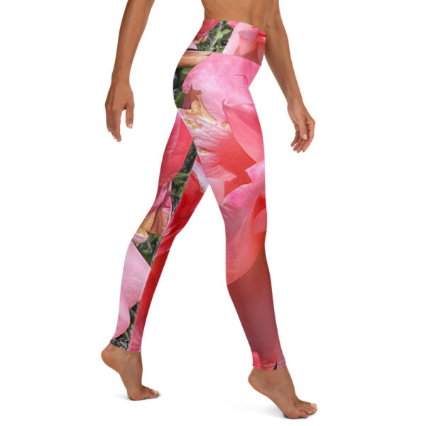 BeeHave Goods – Yoga Leggings – Rose Floral - Image 4
