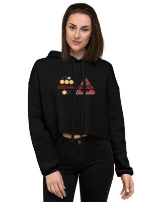 BeeHave Goods - Women's Crop Hooded Sweatshirt - Bold Colors