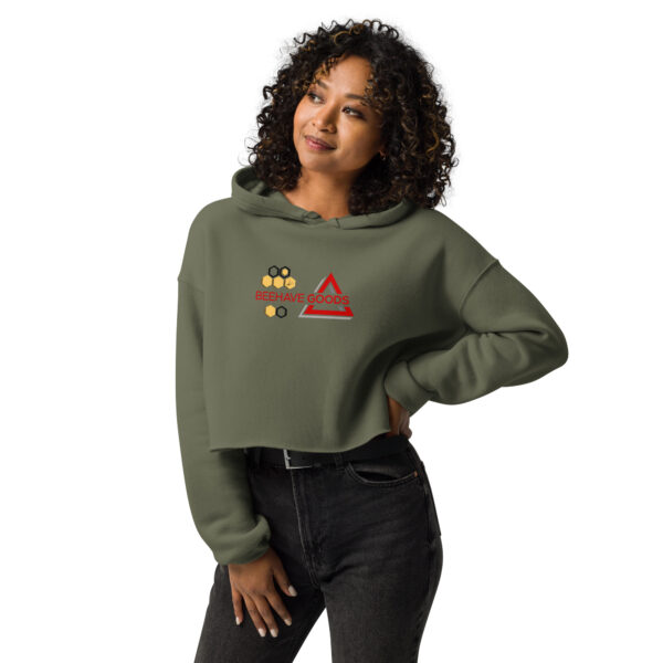 BeeHave Goods - Women's Crop Hooded Sweatshirt - Bold Colors - Image 7