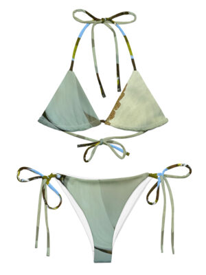BeeHave Goods – White Floral String Bikini
