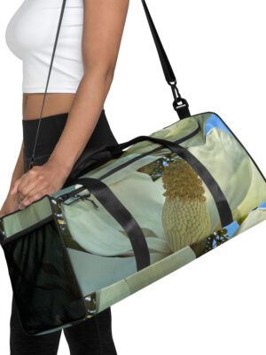 Beehave Goods - White Floral Duffle Bag