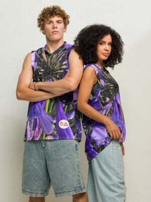Beehave Goods - Purple Floral Basketball Jersey
