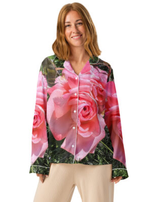 Beehave Goods - Women’s Rose floral long sleeve pajama top