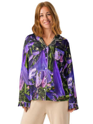 Beehave Goods - Women’s Purple Floral long sleeve pajama top